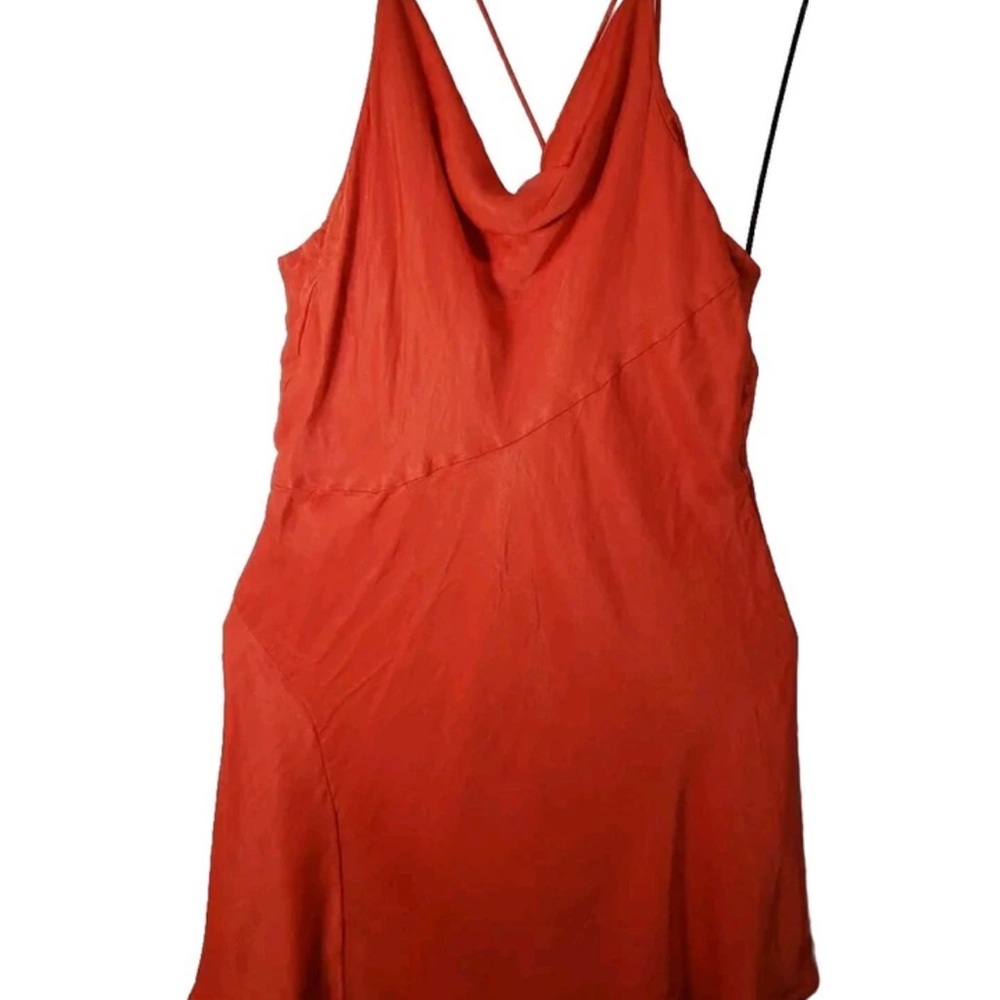 Zara cowlick red dress